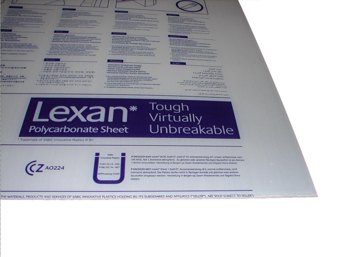 Polycarbonat LEXAN® klar 850 x 150 x 6 mm Zuschnitt 